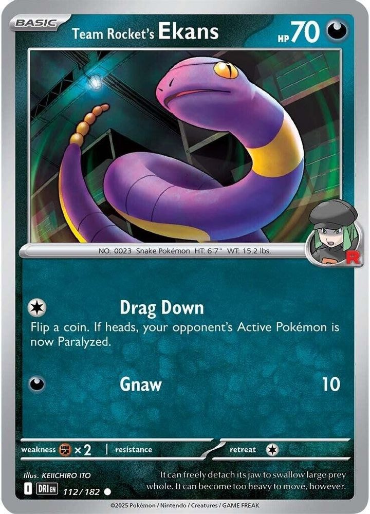 SV10: Destined Rivals (DRI) - Team Rocket's Ekans (#112/182, Common) ()