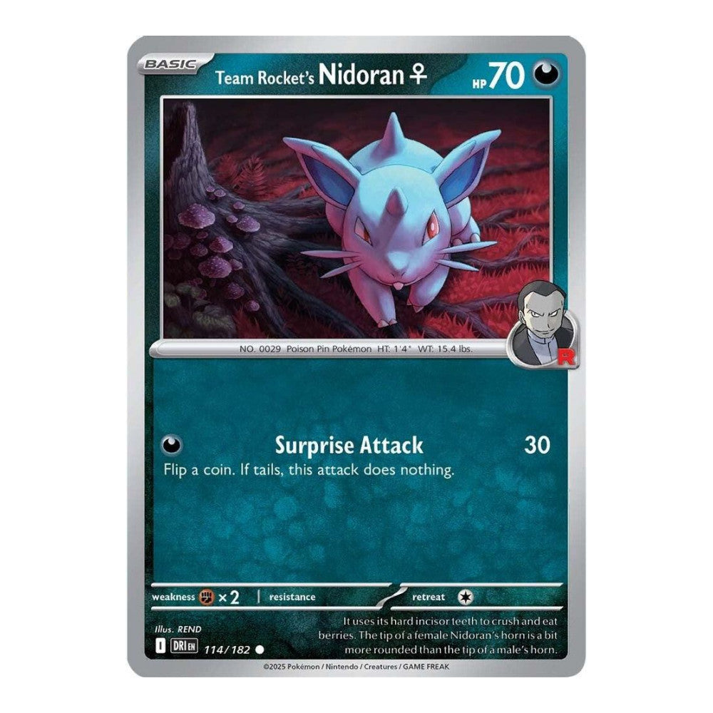 SV10: Destined Rivals (DRI) - Team Rockets Nidoran F (#114/182) (Near Mint)
