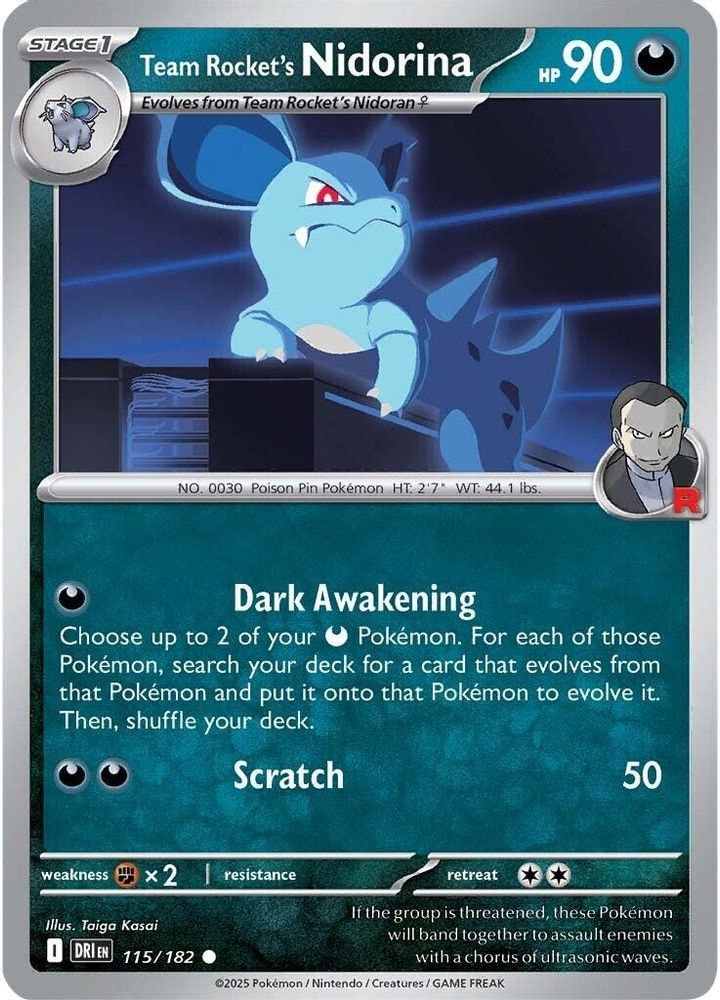 SV10: Destined Rivals (DRI) - Team Rocket's Nidorina (#115/182, Common) ()