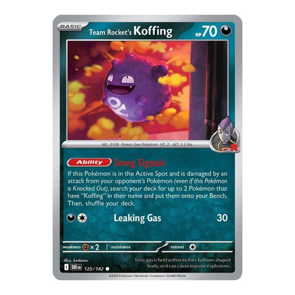 SV10: Destined Rivals (DRI) - Team Rockets Koffing (#125/182) (Near Mint)