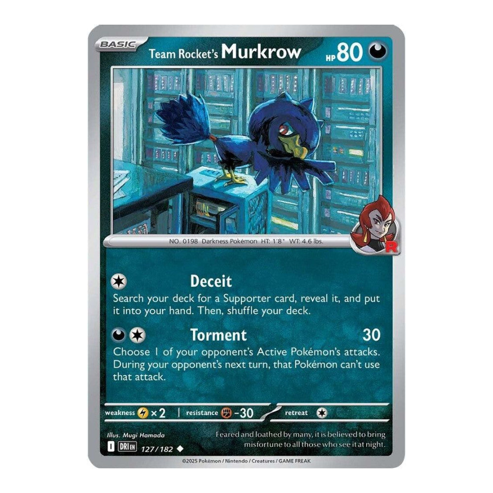 SV10: Destined Rivals (DRI) - Team Rockets Murkrow 127 182 (#127/182) (Near Mint)