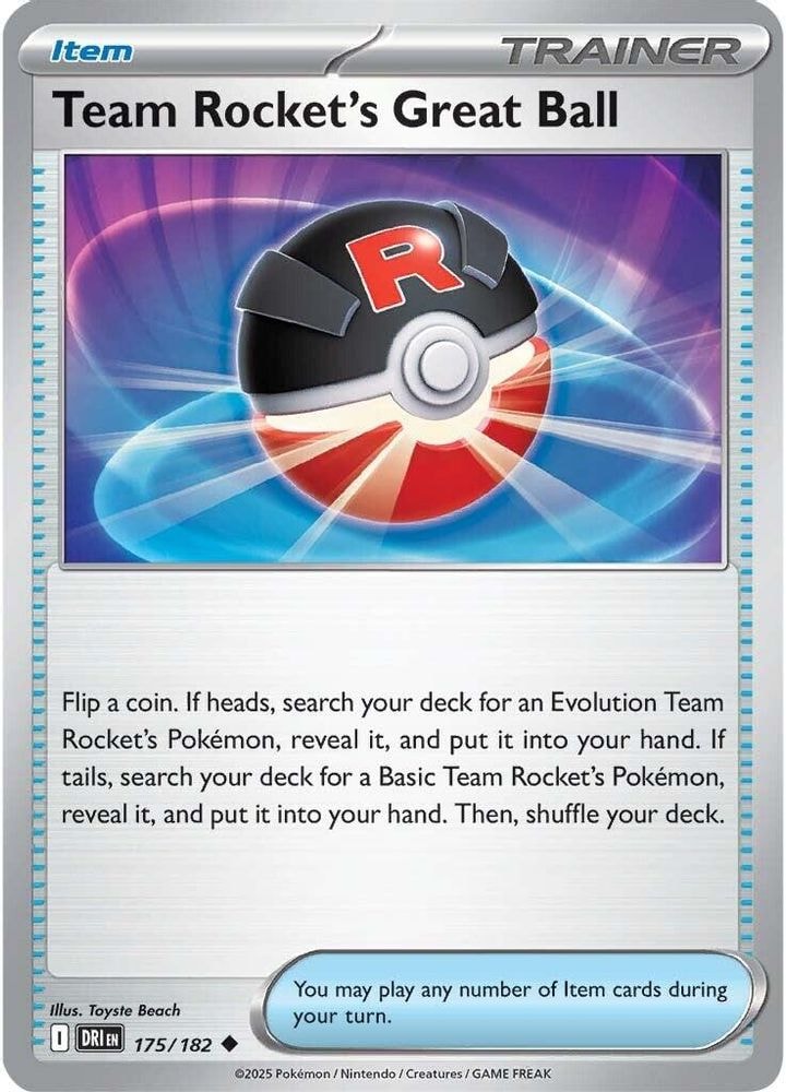 SV10: Destined Rivals (DRI) - Team Rocket's Great Ball (#175/182, Uncommon) ()