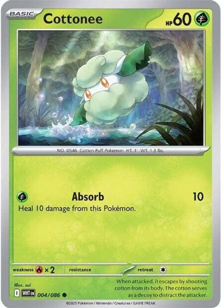 SV: White Flare (WHT) - Cottonee (#004/086, Common) ()