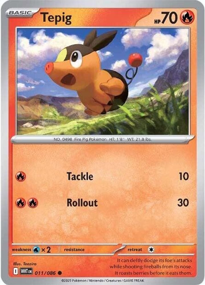 SV: White Flare (WHT) - Tepig (#011/086, Common) ()