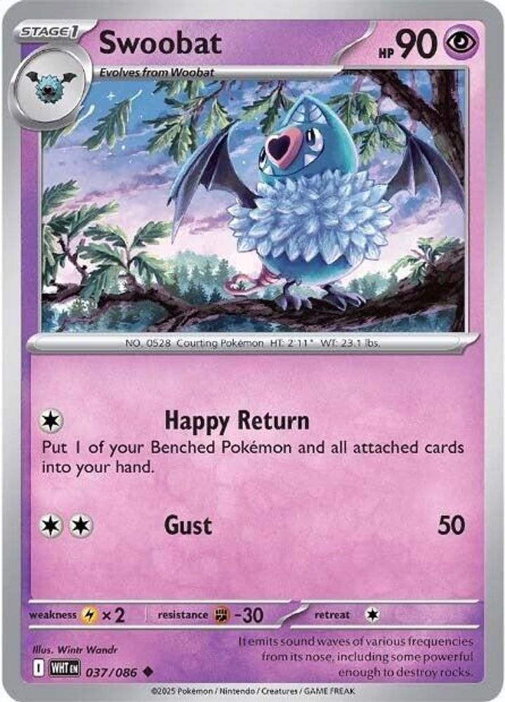SV: White Flare (WHT) - Swoobat (#037/086, Uncommon) ()
