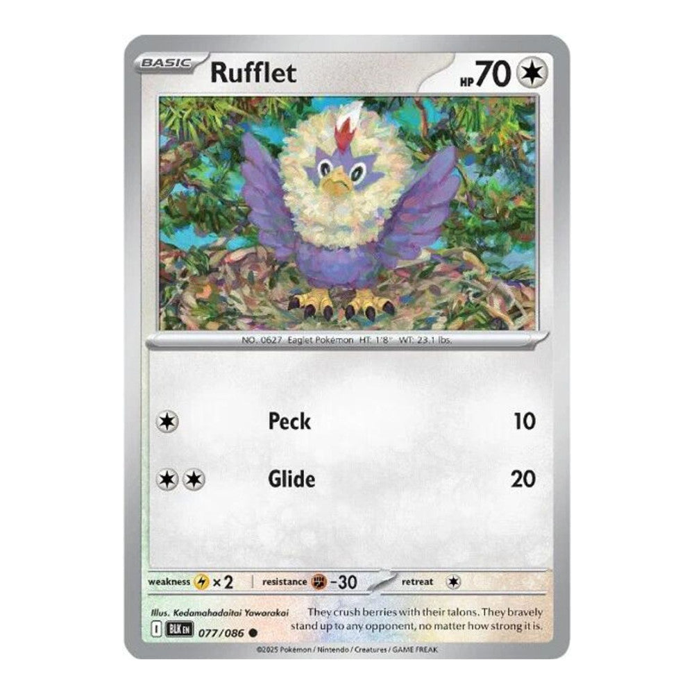 SV: Black Bolt (BLK) - Rufflet (#077/086) (Near Mint)