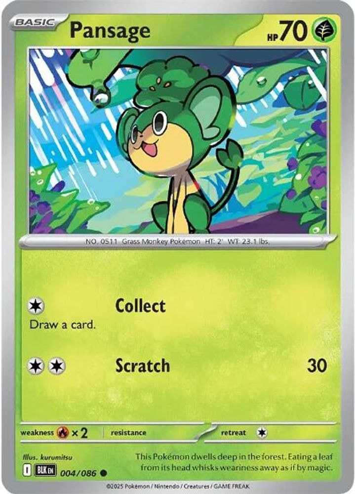 SV: Black Bolt (BLK) - Pansage (#004/086, Common) ()