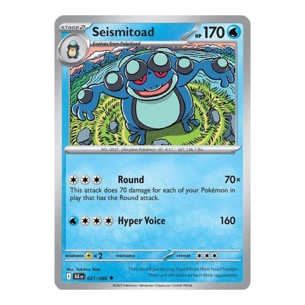 SV: Black Bolt (BLK) - Seismitoad (#021/086) (Near Mint)