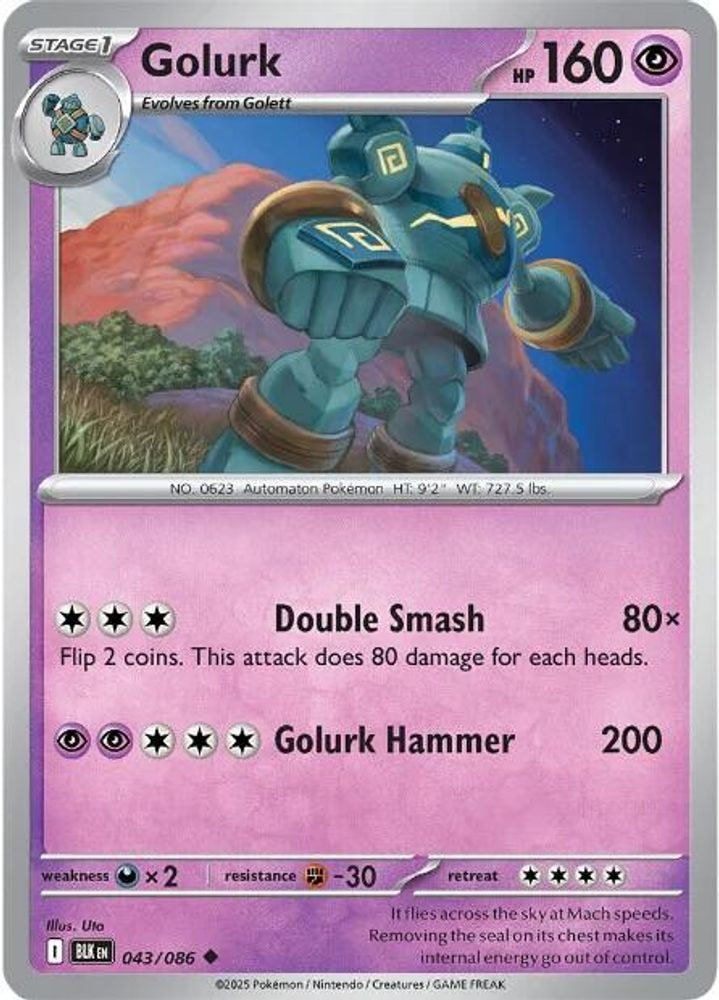 SV: Black Bolt (BLK) - Golurk (#043/086, Uncommon) ()