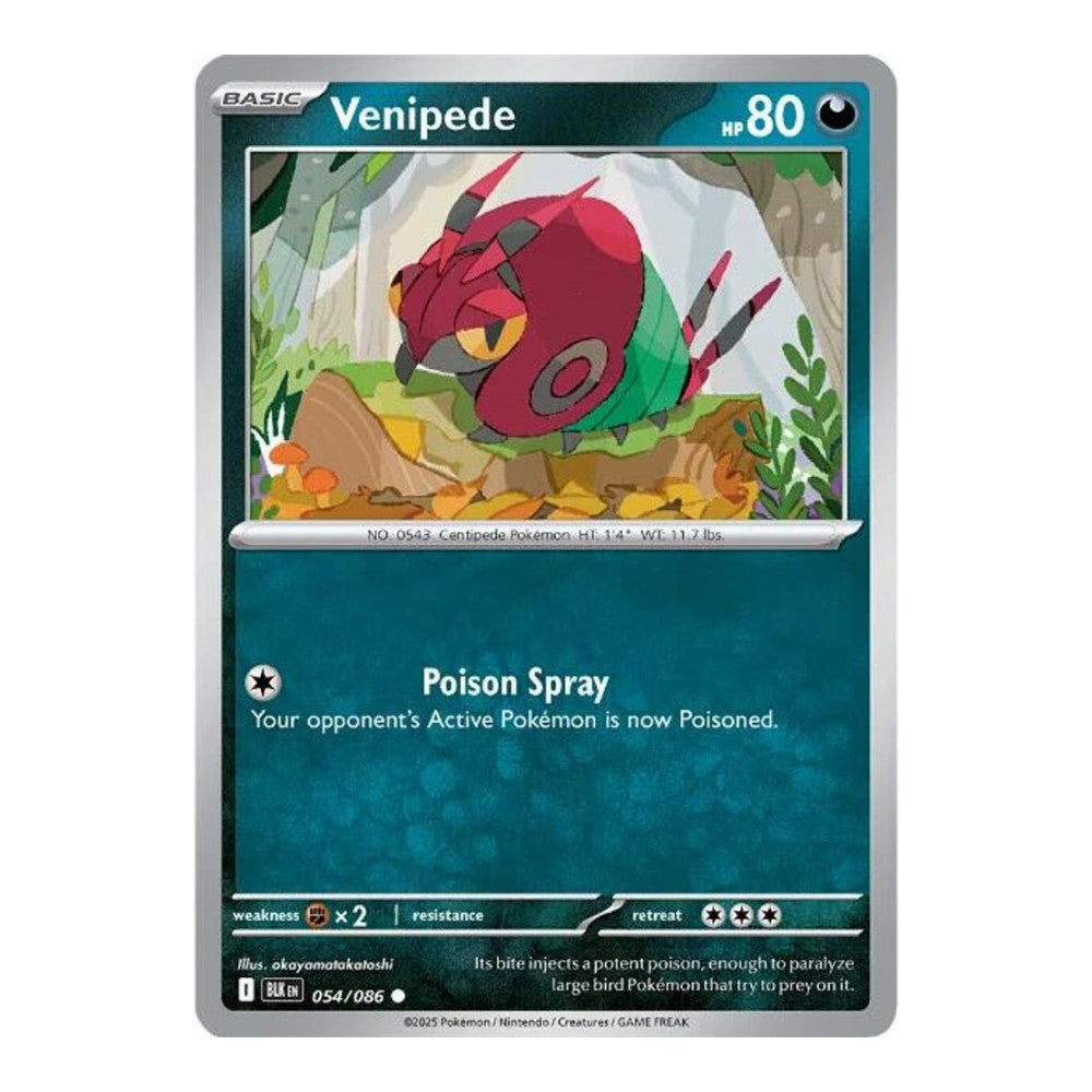 SV: Black Bolt (BLK) - Venipede (#054/086) (Near Mint)