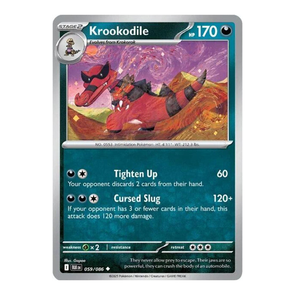SV: Black Bolt (BLK) - Krookodile (#059/086) (Near Mint)