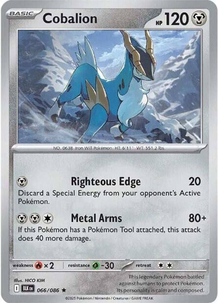 SV: Black Bolt (BLK) - Cobalion (#066/086, Rare) ()