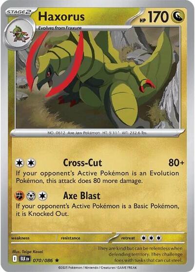 SV: Black Bolt (BLK) - Haxorus (#070/086, Rare) ()