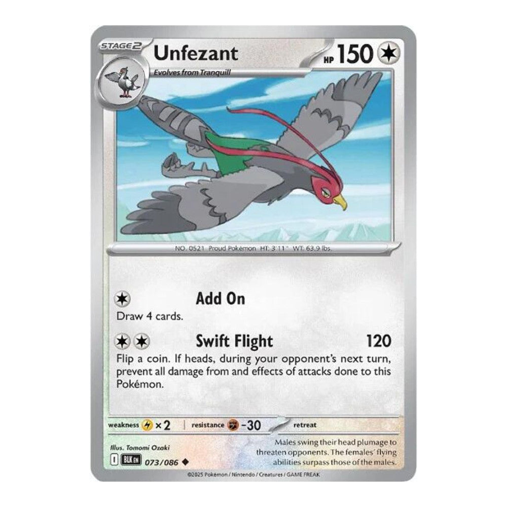 SV: Black Bolt (BLK) - Unfezant (#073/086) (Near Mint)
