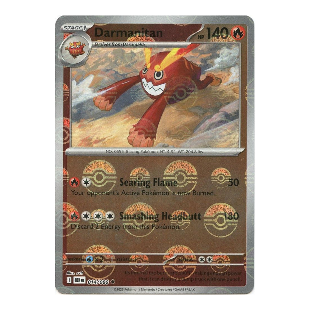 SV: Black Bolt (BLK) - Darmanitan (Poke Ball Pattern) (#014/086) (Near Mint)