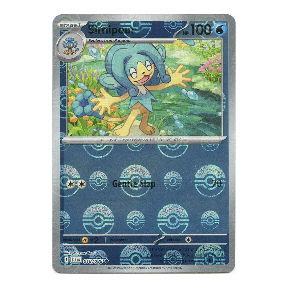 SV: Black Bolt (BLK) - Simipour Poke Ball Pattern (#018/086) (Near Mint)