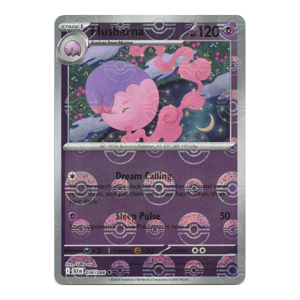 SV: Black Bolt (BLK) - Musharna Poke Ball Pattern (#036/086) (Near Mint)