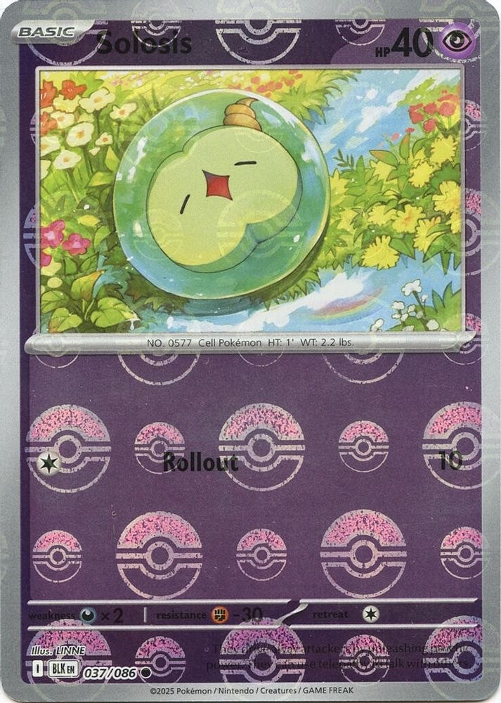 SV: Black Bolt (BLK) - Solosis (Poke Ball Pattern) (#037/086, Common) ()