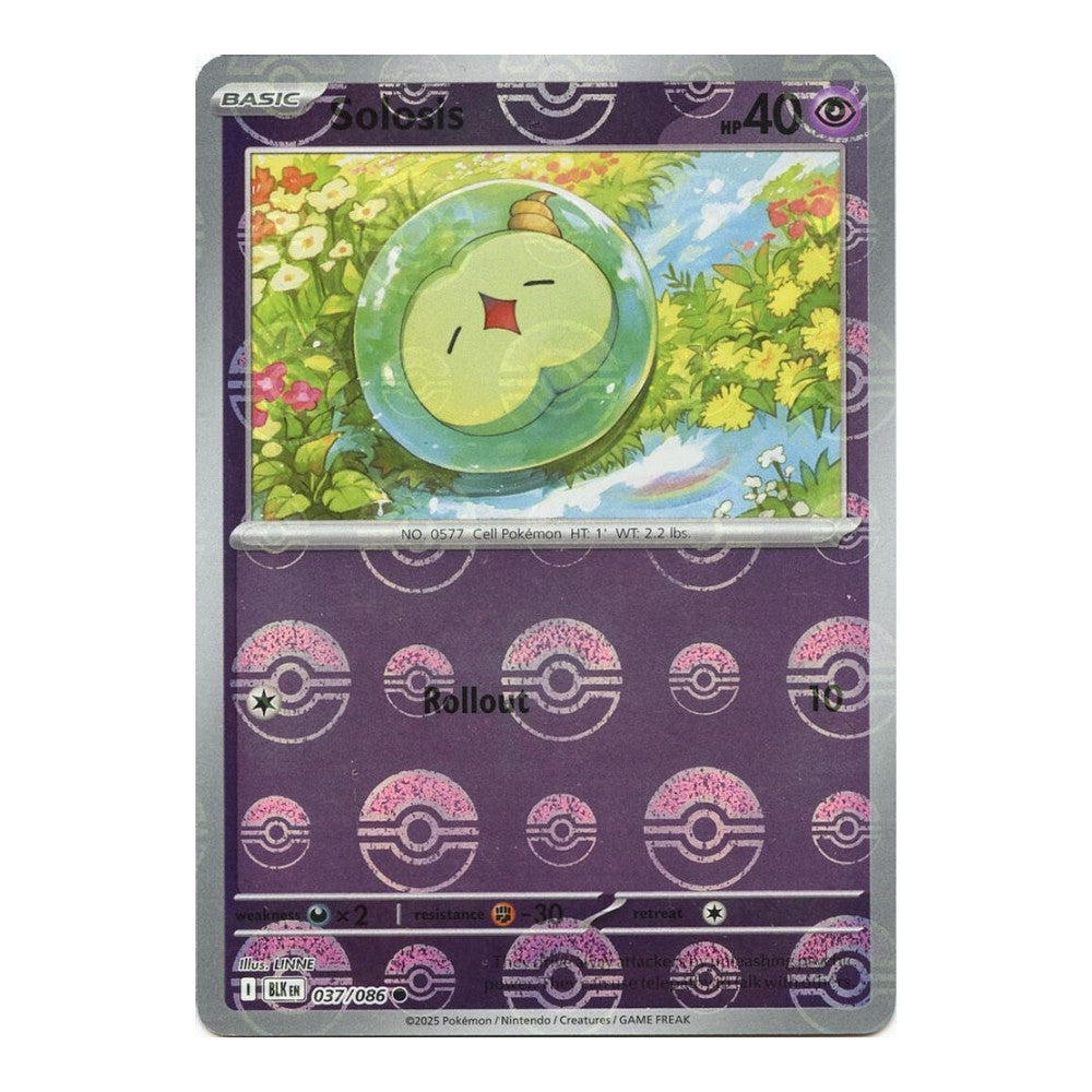 SV: Black Bolt (BLK) - Solosis Poke Ball Pattern (#037/086) (Near Mint)