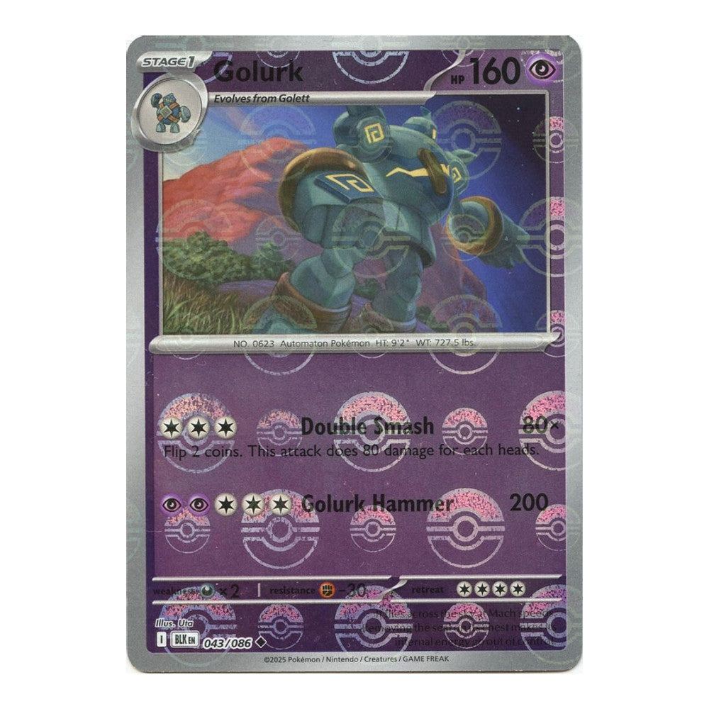 SV: Black Bolt (BLK) - Golurk Poke Ball Pattern (#043/086) (Near Mint)