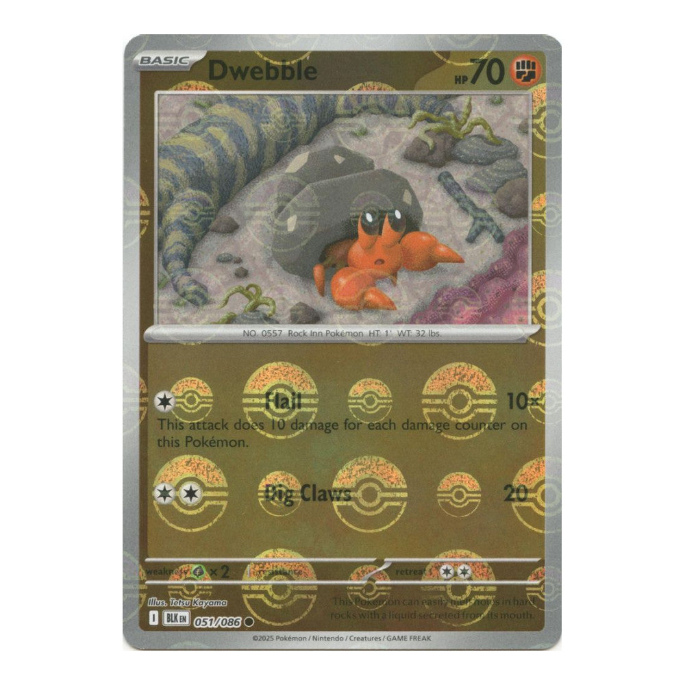 SV: Black Bolt (BLK) - Dwebble (Poke Ball Pattern) (#051/086) (Near Mint)