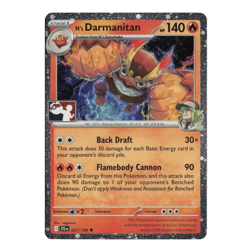 Prize Pack Series Cards () - N's Darmanitan - 027/159 (Cosmos Holo) (#027/159) (Near Mint)