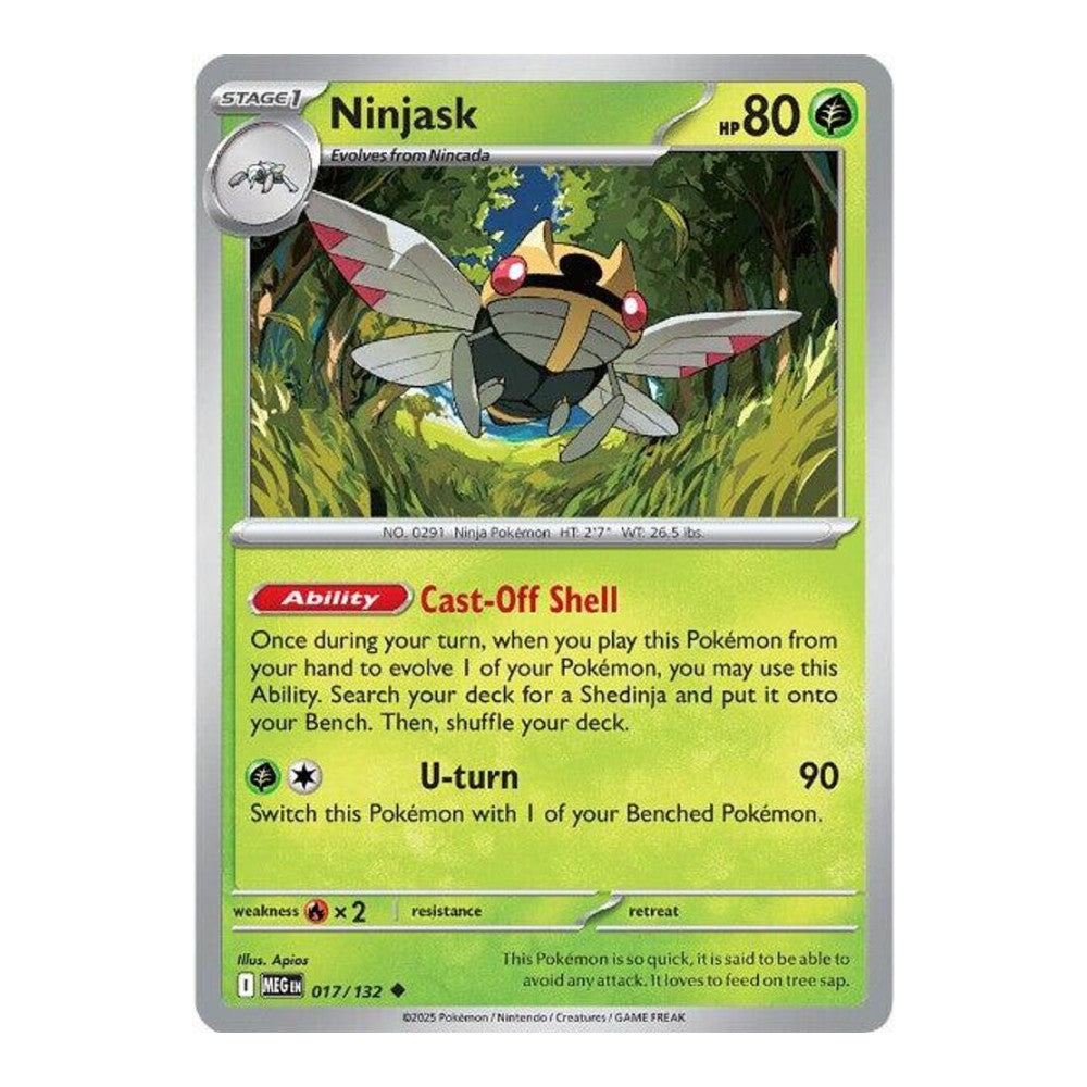 ME01: Mega Evolution (MEG) - Ninjask 017 132 (#017/132) (Near Mint)