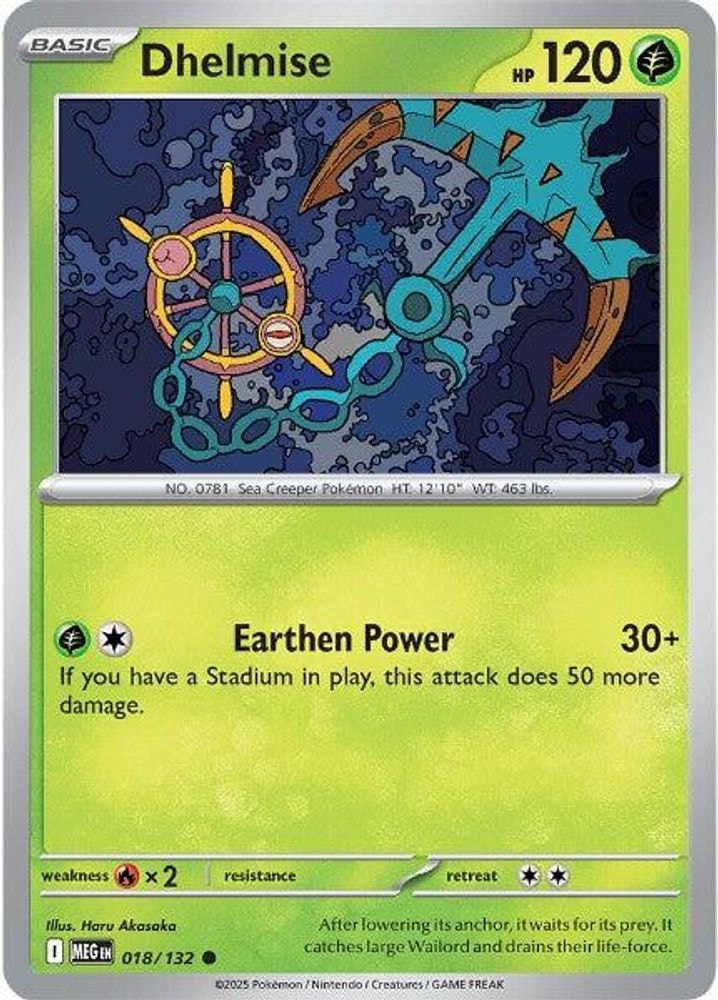 ME01: Mega Evolution (MEG) - Dhelmise (#018/132, Common) ()