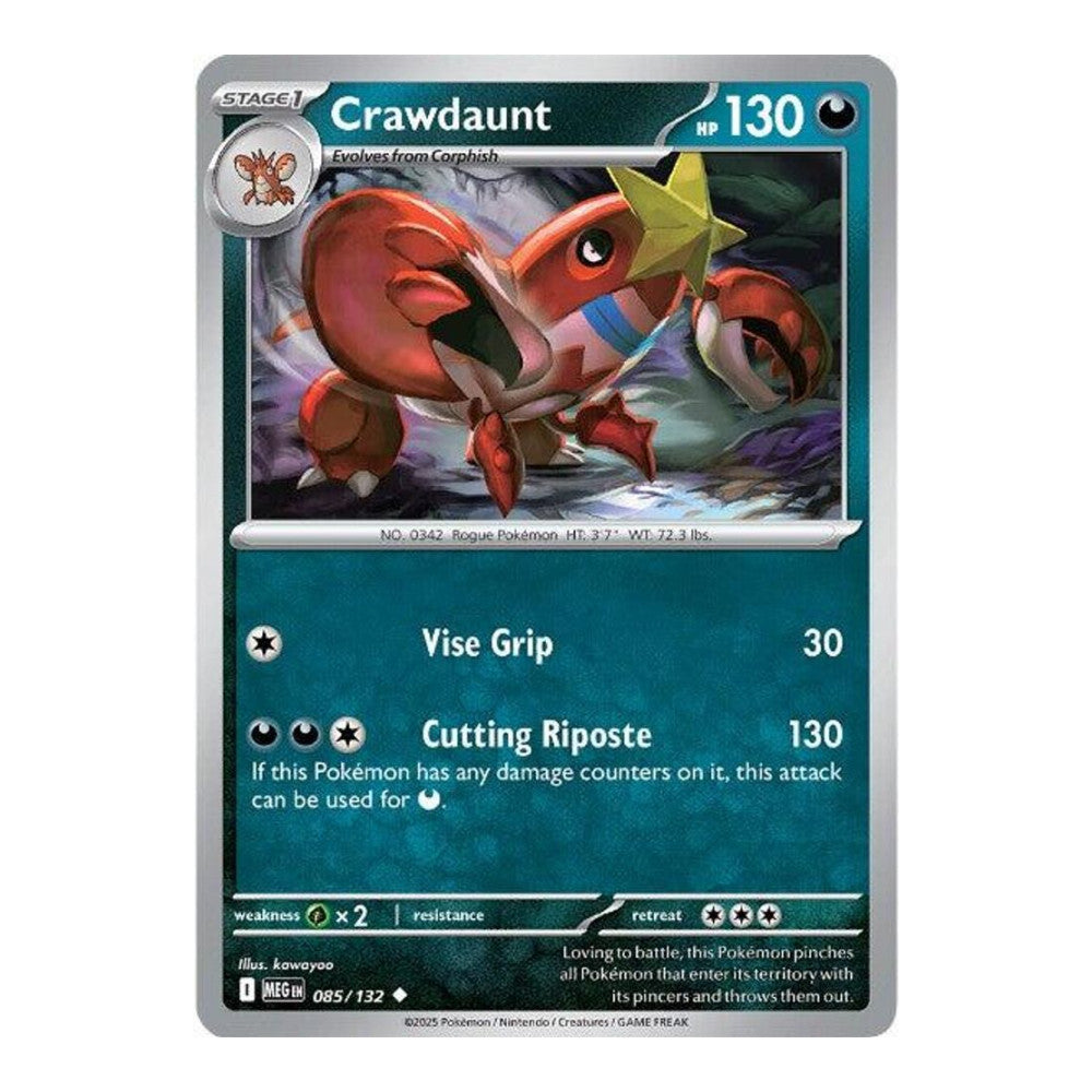 ME01: Mega Evolution (MEG) - Crawdaunt (#085/132) (Near Mint)
