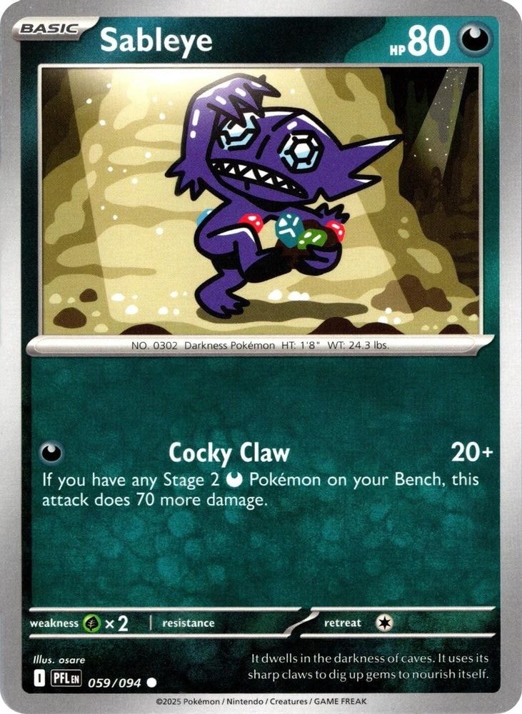 ME02: Phantasmal Flames (PFL) - Sableye (#059/094, Common) ()