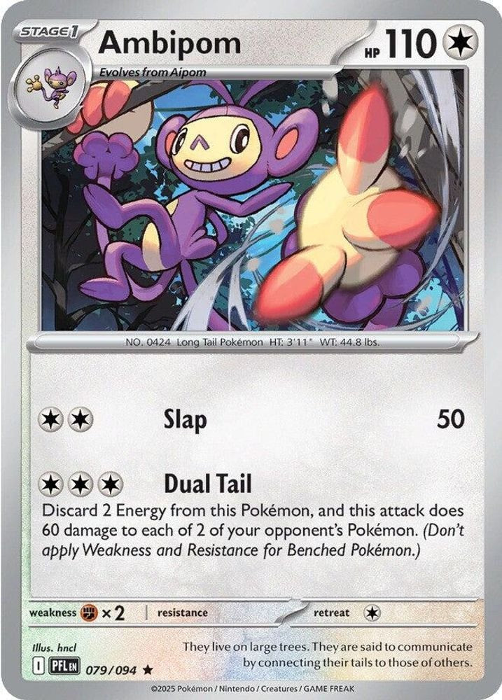 ME02: Phantasmal Flames (PFL) - Ambipom - 079/094 (#079/094, Rare) ()