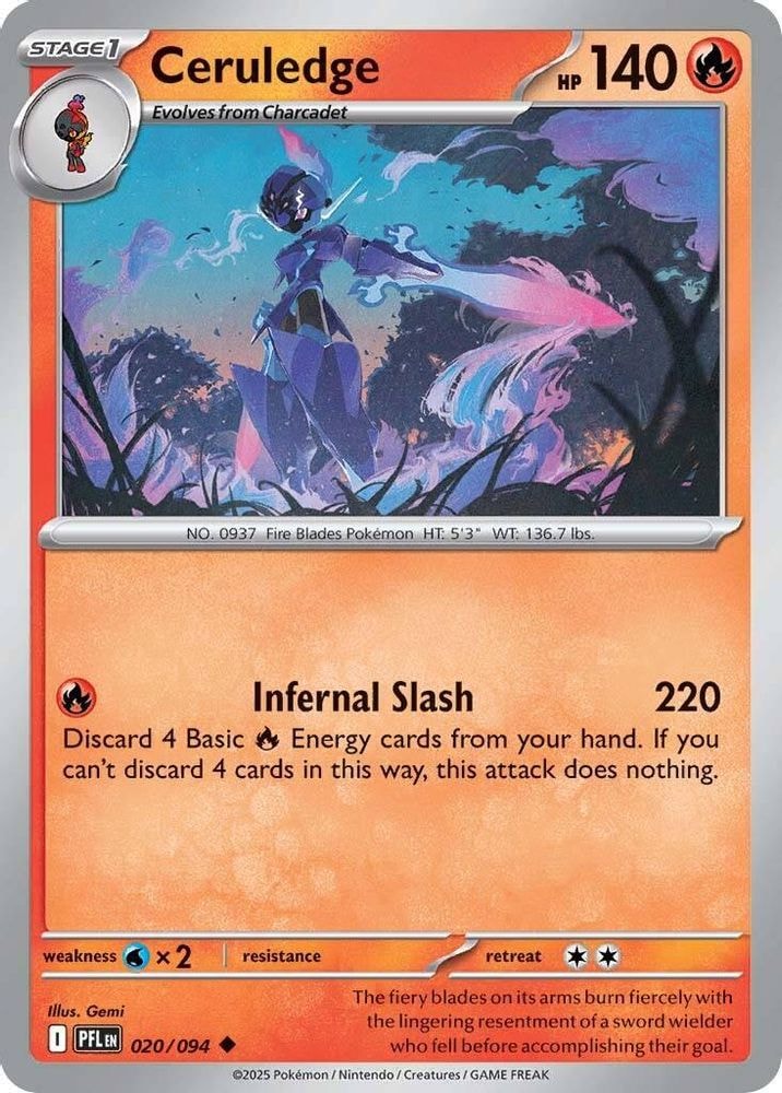 ME02: Phantasmal Flames (PFL) - Ceruledge (#020/094, Uncommon) ()