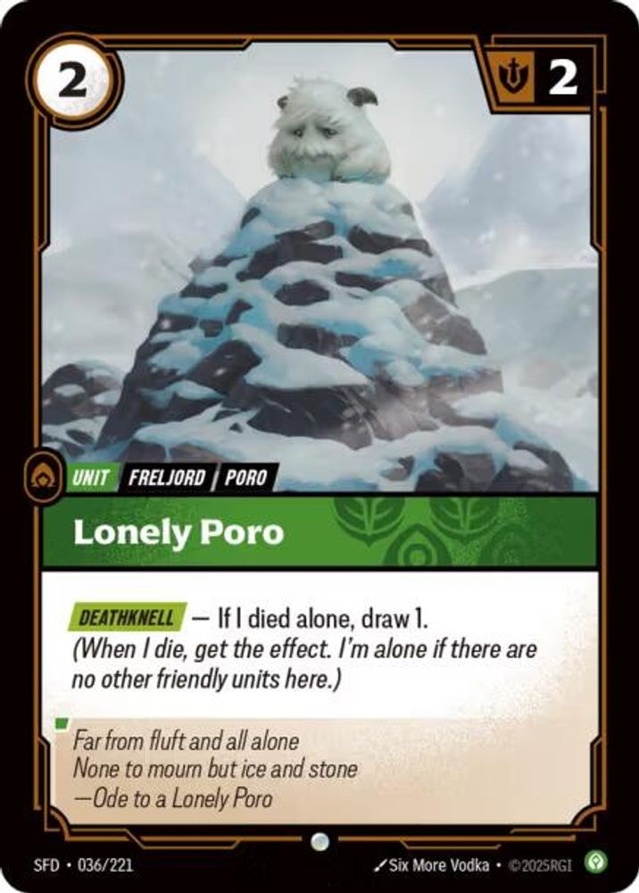 Spiritforged (SFD) - Lonely Poro (#036/221, Common) ()