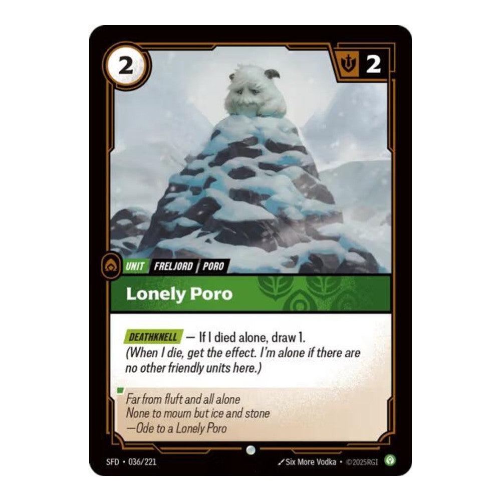 Spiritforged (SFD) - Lonely Poro (#036/221) (Near Mint)