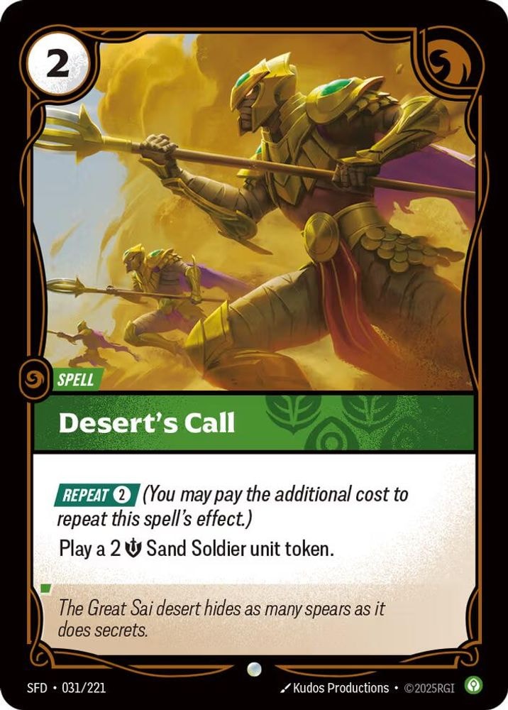 Spiritforged (SFD) - Desert's Call (#031/221, Common) ()