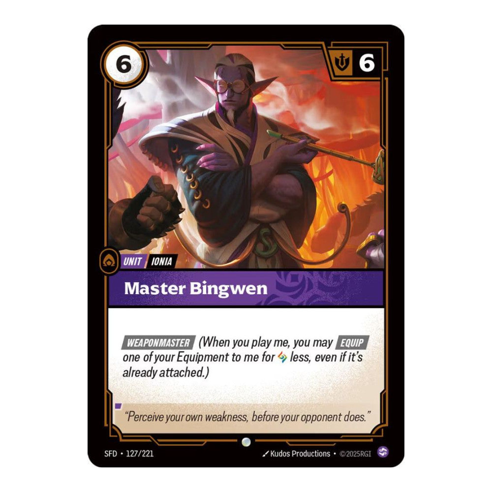 Spiritforged (SFD) - Master Bingwen (#127/221) (Near Mint)