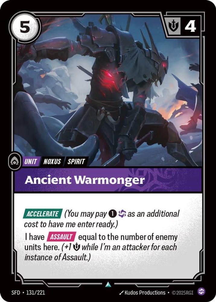 Spiritforged (SFD) - Ancient Warmonger (#131/221, Uncommon) ()
