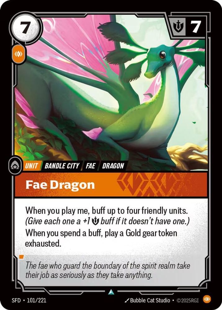 Spiritforged (SFD) - Fae Dragon (#101/221, Uncommon) ()