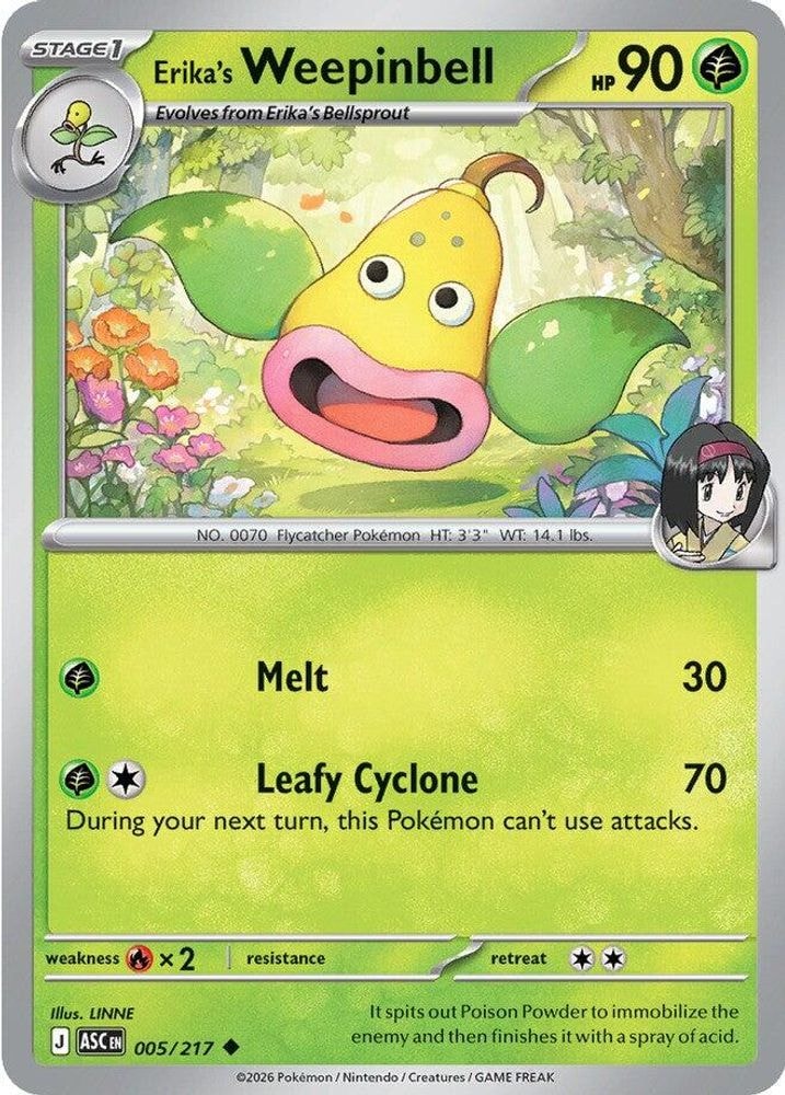 ME: Ascended Heroes (ASC) - Erika's Weepinbell (#005/217, Uncommon) ()