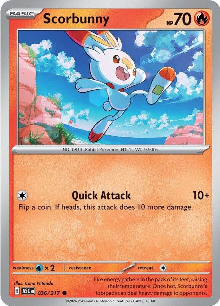 ME: Ascended Heroes (ASC) - Scorbunny - 036/217 (#036/217, Common) ()