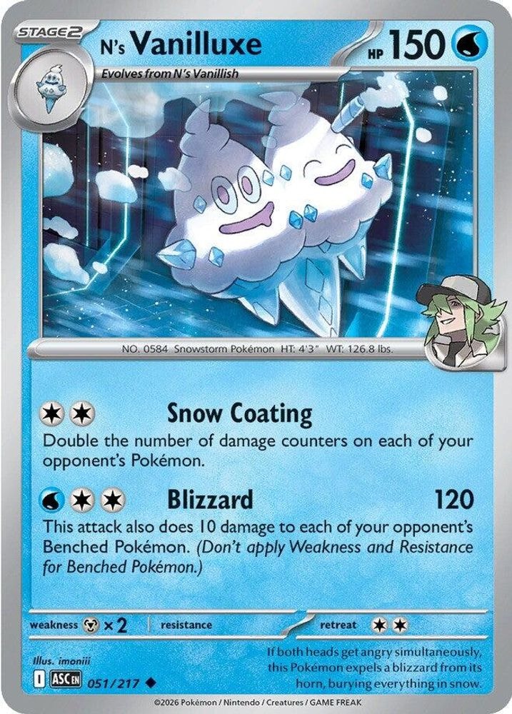 ME: Ascended Heroes (ASC) - N's Vanilluxe (#051/217, Uncommon) ()