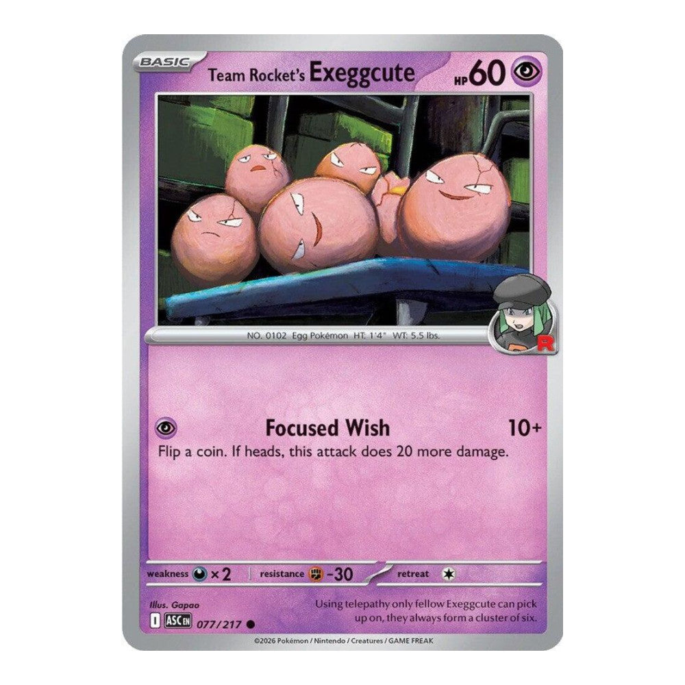 ME: Ascended Heroes (ASC) - Team Rocket's Exeggcute (#077/217) (Near Mint)