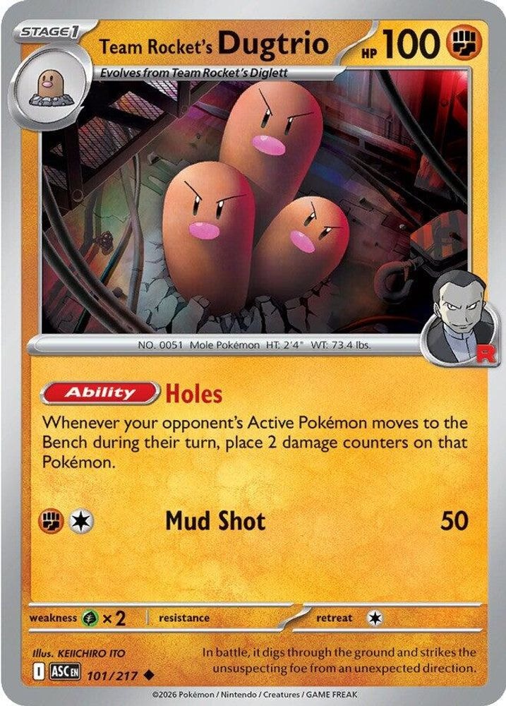 ME: Ascended Heroes (ASC) - Team Rocket's Dugtrio - 101/217 (#101/217, Uncommon) ()