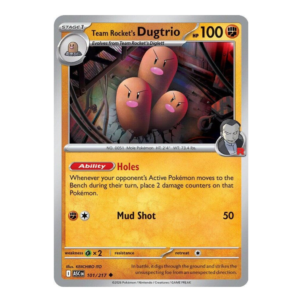 ME: Ascended Heroes (ASC) - Team Rocket's Dugtrio - 101/217 (#101/217) (Near Mint)