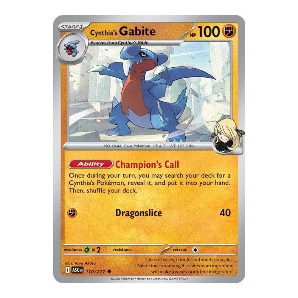 ME: Ascended Heroes (ASC) - Cynthia's Gabite (#110/217) (Near Mint)