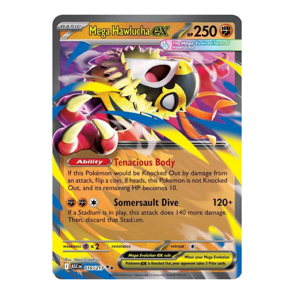 ME: Ascended Heroes (ASC) - Mega Hawlucha ex - 116/217 (#116/217) (Near Mint)