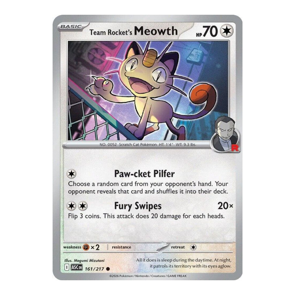 ME: Ascended Heroes (ASC) - Team Rocket's Meowth (#161/217) (Near Mint)