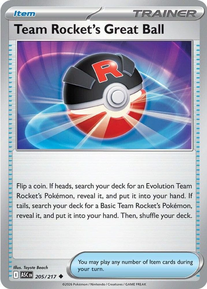 ME: Ascended Heroes (ASC) - Team Rocket's Great Ball (#205/217, Uncommon) ()