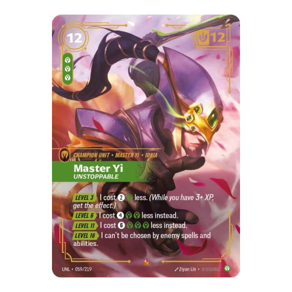 Unleashed (UNL) - Master Yi, Unstoppable (#059/219) (Near Mint)