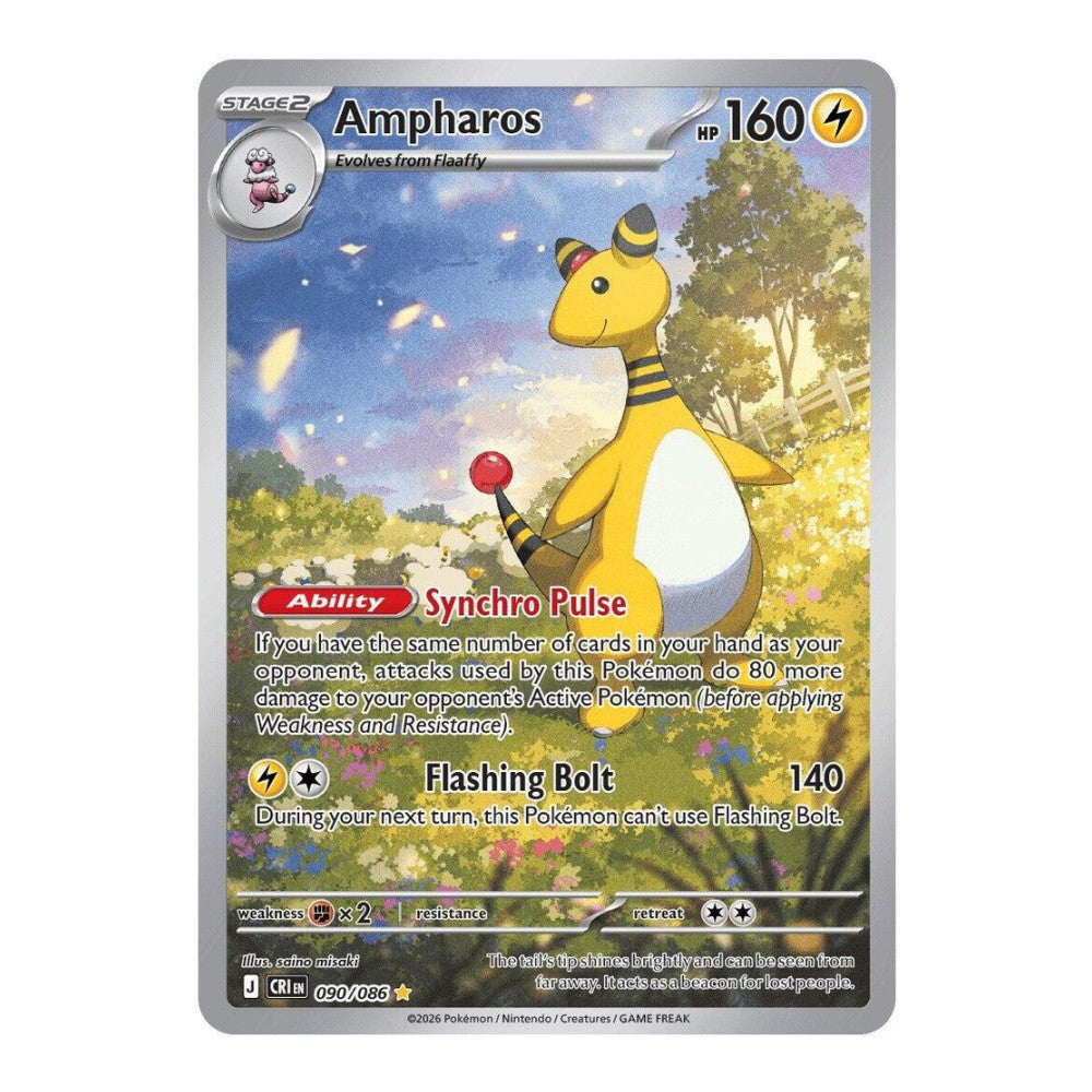 ME04: Chaos Rising (CRI) - Ampharos 090 086 (#090/086) (Near Mint)